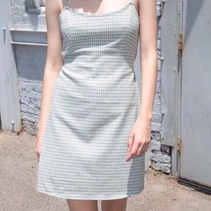 Brandy Melville Green Plaid Colleen Dress